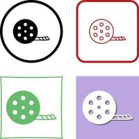 Unique Film Reel Icon Design vector