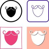 barba y Bigote icono diseño vector