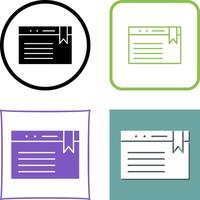 Unique Bookmarking Services Icon Design vector