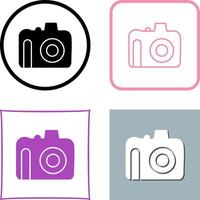 Unique DSLR Camera Icon Design vector