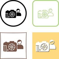 Unique Photographer Icon Design vector