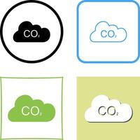 Carbon Dioxide Icon Design vector