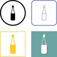 champán botella icono diseño vector