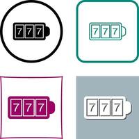 Slot Machine with Sevens Icon Design vector