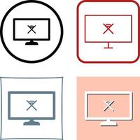 Unique Disconnected Network Icon Design vector