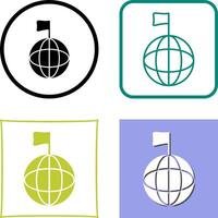 único global señales icono diseño vector