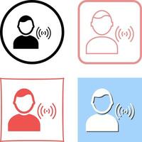 Unique Signal on User Icon Design vector