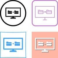 Unique File Sharing Icon Design vector