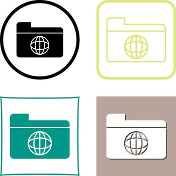 Unique Network Folder Icon Design vector