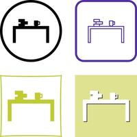 Unique Study Desk Icon Design vector