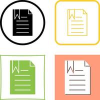 Unique Bookmarked Document Icon Design vector