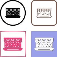 Unique Cream Cake Icon Design vector