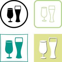 Unique Beer Glasses Icon Design vector