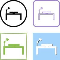 Unique Study Desk Icon Design vector