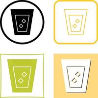 Unique White Russian Drink Icon Design vector