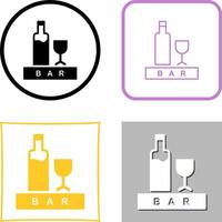 Unique Bar Sign Icon Design vector