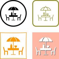 Unique Cafe Table Icon Design vector