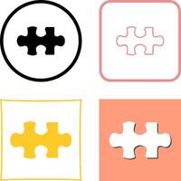 Unique Puzzle Piece Icon Design vector