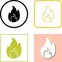 único fuego icono diseño vector