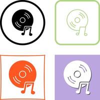 único música discos compactos icono diseño vector