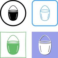 Unique Water Bucket Icon Design vector