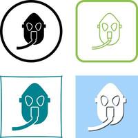 Unique Oxygen Mask Icon Design vector