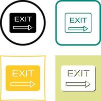 Unique Exit Icon Design vector