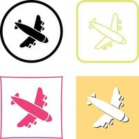 diseño de icono de avión de aterrizaje vector