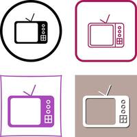 televisión conjunto icono diseño vector