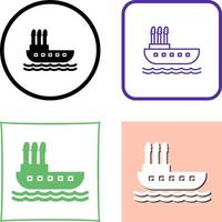 diseño de icono de barco de vapor vector