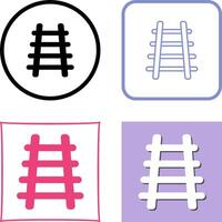 Train Tracks Icon Design vector