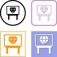 Diamond Exhibit Icon Design vector