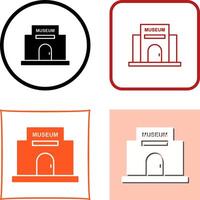 Museum Building Icon Design vector