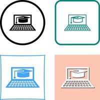 Unique Online Graduation Icon Design vector