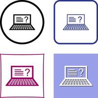 Unique Online Exam Icon Design vector