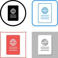 Unique Global Report Icon Design vector