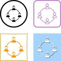 Unique Network Group Icon Design vector