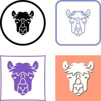 Alpaca Icon Design vector