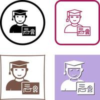 Unique Receiving Degree Icon Design vector