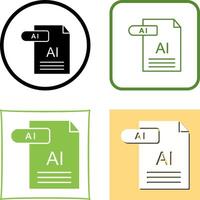 AI Icon Design vector