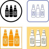 Beer Bottles Icon Design vector