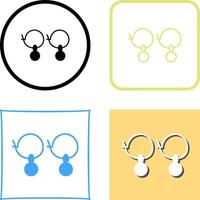 Earrings Icon Design vector