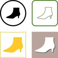 Boots with Heels Icon Design vector