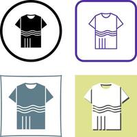 T Shirt with lines Icon Design vector