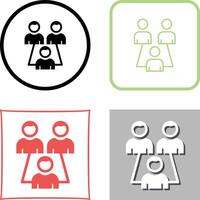 Connected Users Icon Design vector