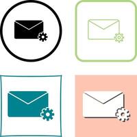 Message Settings Icon Design vector