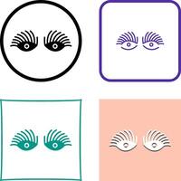 Longlashes Icon Design vector