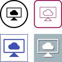 Cloud System Icon Design vector