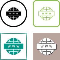 World Wide Web Icon Design vector