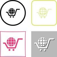 Global Shopping Icon Design vector